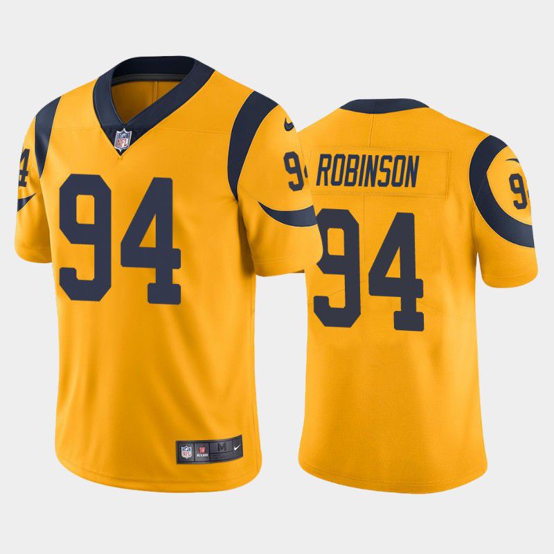 Men Los Angeles Rams #94 AShawn Robinson Nike Gold Color Rush Limited NFL Jersey->los angeles rams->NFL Jersey